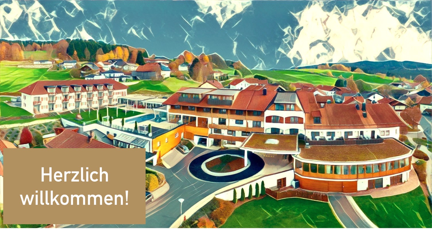 Lageplan der Wellnesslandschaft im Hotel Oswald